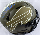 Josh Allen Signed Bills F/S Salute to Service SpeedFlex Authentic Helmet-BA W