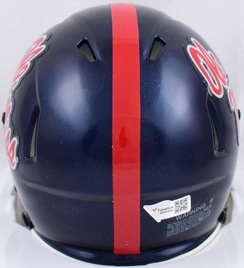 Archie Manning Autographed Ole Miss Rebels Speed Mini Helmet- Fanatics *Silver