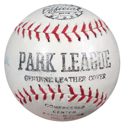 Mickey Mantle Autographed Park League Baseball New York Yankees "Best Wishes" 1950's Vintage Signature PSA/DNA #Q07806