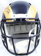 Marshall Faulk Autographed F/S Rams 00-16 TB Speed Helmet-Beckett W Hologram