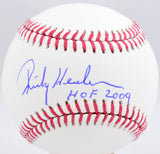 Rickey Henderson Autographed Rawlings OML Baseball w/ HOF - Beckett W Hologram