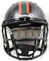 Ray Lewis Signed Miami Hurricanes F/S Black Nights Speed Helmet-Beckett W Holo