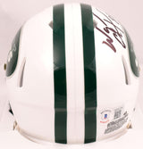 Wayne Chrebet Autographed New York Jets 98-18 Speed Mini Helmet - Beckett W Holo