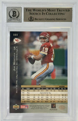 1995 Upper Deck #111 Joe Montana Auto Kansas City Chiefs BAS Autograph 10