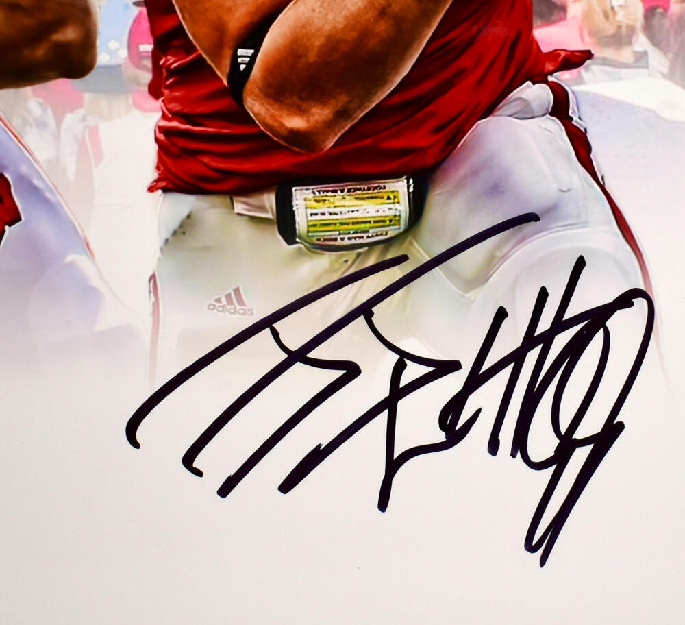 JJ TJ Derek Watt Autographed Wisconsin 16x20 Close Up Photo -Beckett W Hologram