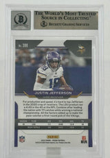 2020 Panini Prizm #398A Justin Jefferson Auto Minnesota Vikings BAS Autograph 10