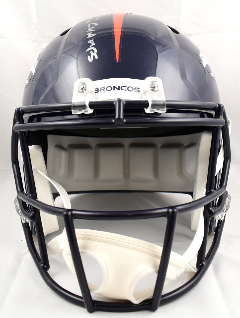 Ed McCaffrey Autographed Broncos F/S Speed Helmet w/2x SB Champs-Beckett W Holo