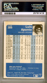 Luis Aponte Autographed 1984 Fleer Card #389 Boston Red Sox PSA/DNA #25791419