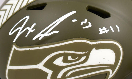 Jaxon Smith-Njigba Signed Seahawks Salute to Service Speed Mini Helmet- Fanatics