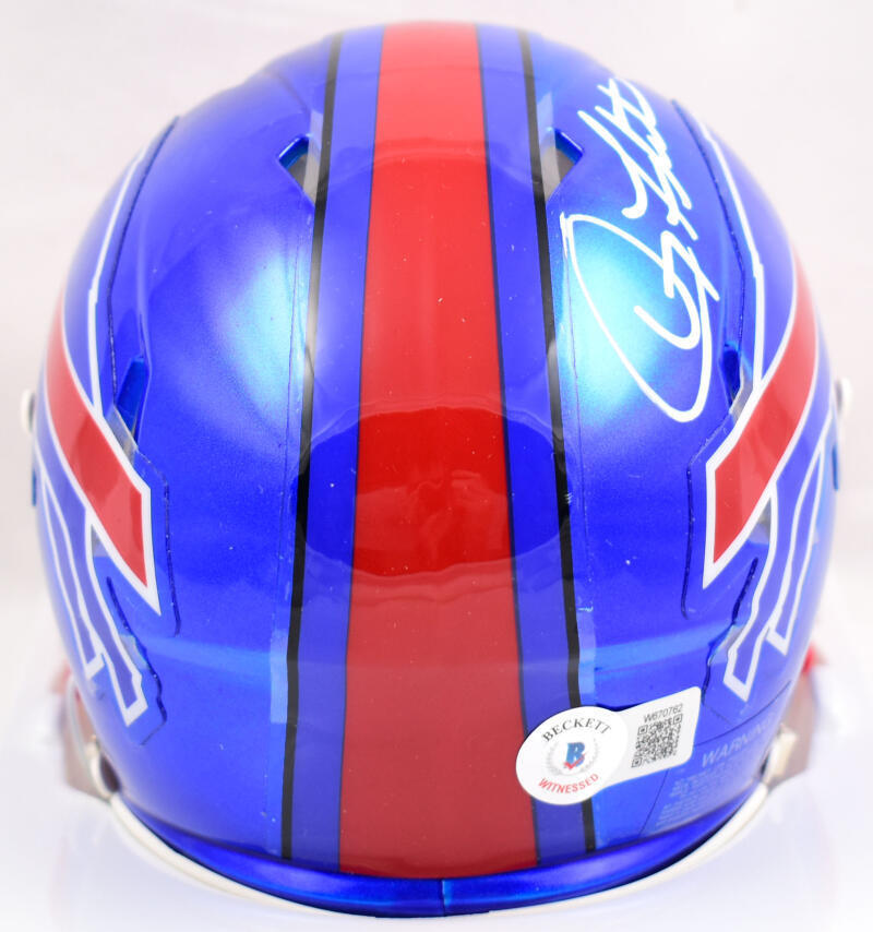 Doug Flutie Autographed Buffalo Bills Flash Speed Mini Helmet-Beckett W Hologram