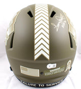 Dorsett/Campbell Autographed F/S Salute to Service Speed Helmet w/HOF- BAW Holo