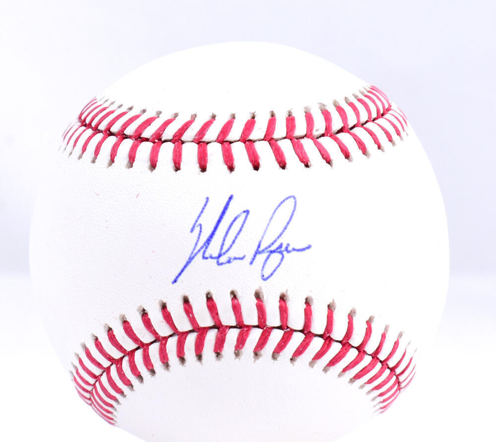 Nolan Ryan Autographed Rawlings OML 2023 World Series Baseball- AIV Hologram