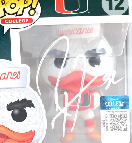 Ray Lewis Autographed Miami Hurricanes Funko #12- Beckett W Hologram *White