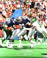 Tony Dorsett Autographed Cowboys 16x20 Vs. Eagles Photo w/HOF- Beckett W Holo