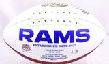 Kyren Williams Autographed Los Angeles Rams Logo Football- Beckett W Hologram