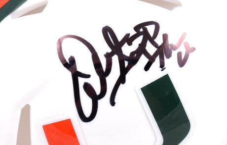 Warren Sapp Signed Miami Hurricanes Speed Mini Helmet w/The U - Beckett W Holo