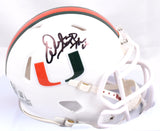 Warren Sapp Signed Miami Hurricanes Speed Mini Helmet w/The U - Beckett W Holo