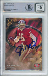 2014 Topps Valor #82 Joe Montana San Francisco 49ers BAS Autograph 10