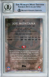 2014 Topps Valor #82 Joe Montana San Francisco 49ers BAS Autograph 10