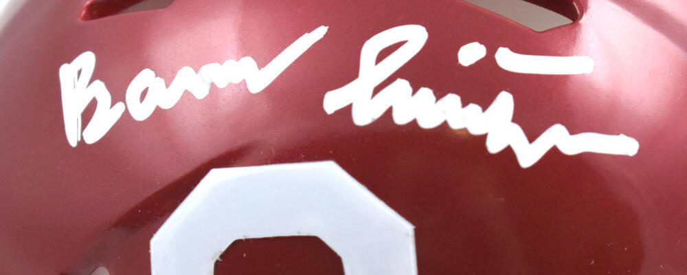 Barry Switzer Signed Oklahoma Sooners Riddell Speed Mini Helmet- Beckett W Holo