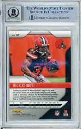 2018 Panini Prizm #213 Nick Chubb RC Cleveland Browns BAS Autograph 10