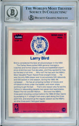 1986-87 Fleer Stickers #2 Larry Bird Boston Celtics BAS Autograph 10