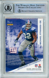 2019 Elite Title Waves #13 Michael Strahan RC New York Giants BAS Autograph 10