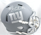 Michael Strahan Signed New York Giants F/S Slate Speed Helmet - Beckett W Holo