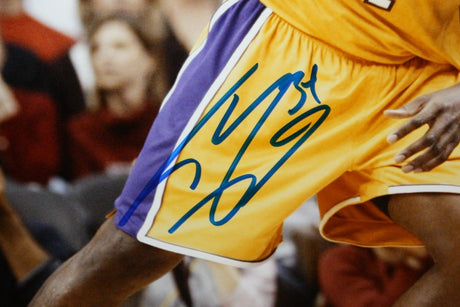 Shaquille O'Neal Autographed 16x20 Lakers Dribbling Photo- PSA/DNA Authenticated