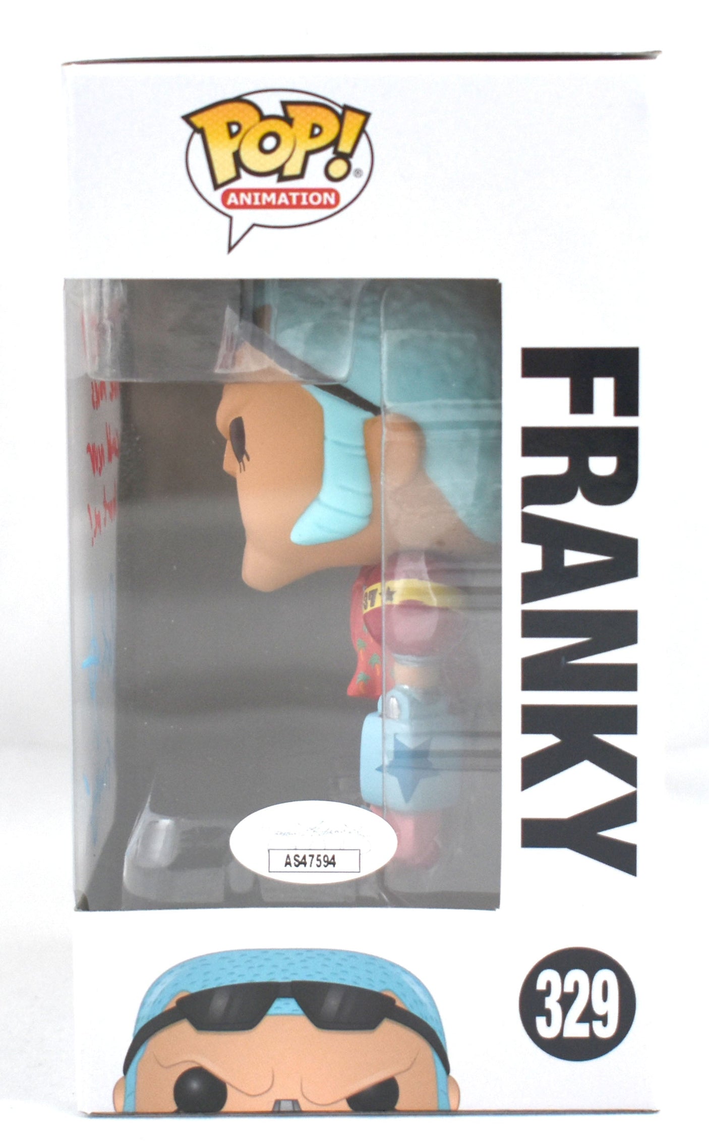 Patrick Seitz Autographed Funko POP One Piece Franky w /Inscription #329- JSA #3