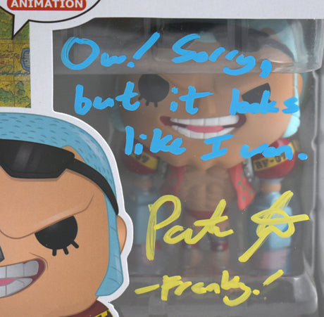 Patrick Seitz Autographed Funko POP One Piece Franky w /Inscription #329- JSA #5