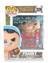 Patrick Seitz Autographed Funko POP One Piece Franky w /Inscription #329- JSA #7