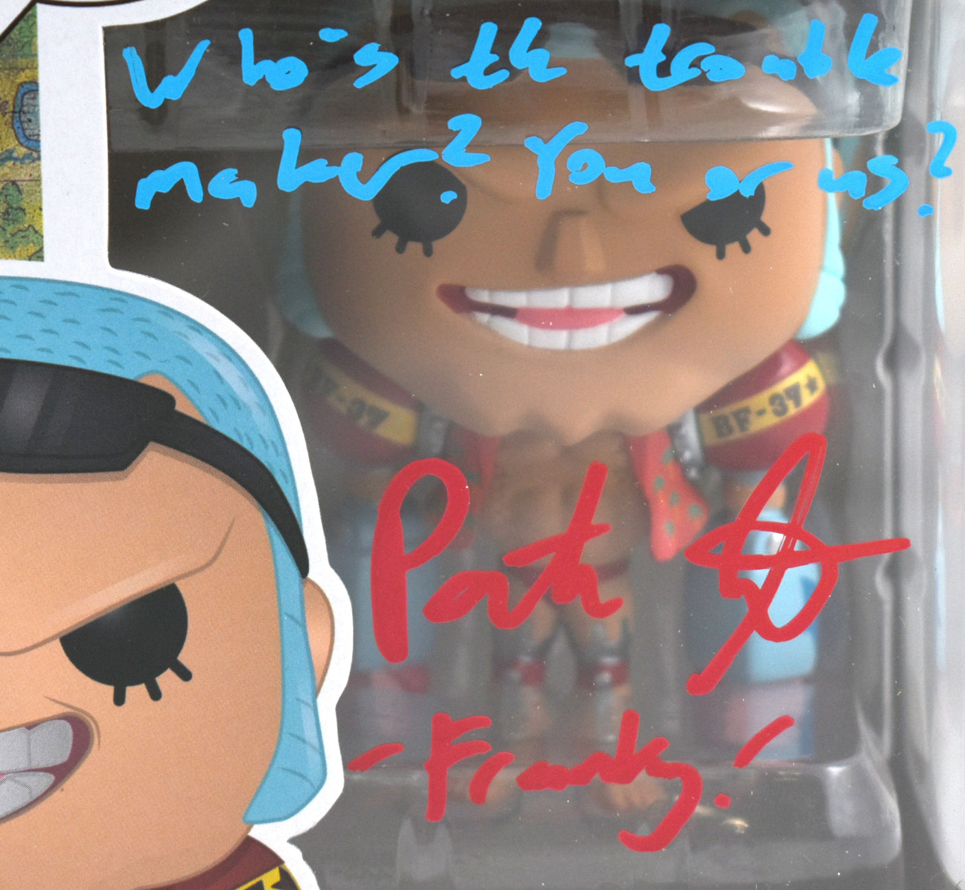 Patrick Seitz Autographed Funko POP One Piece Franky w /Inscription #329- JSA #7