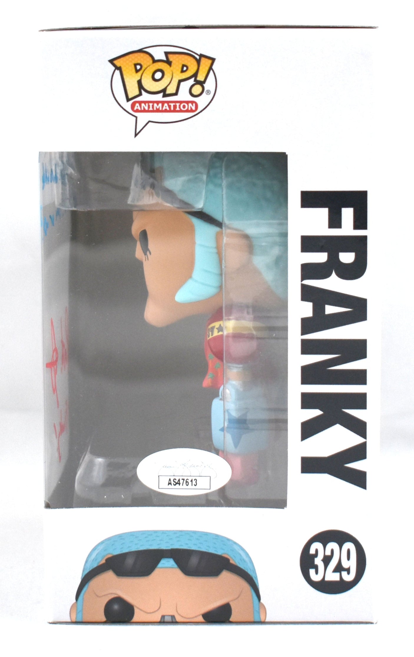 Patrick Seitz Autographed Funko POP One Piece Franky w /Inscription #329- JSA #7