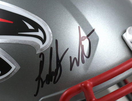 Roddy White Autographed Atlanta Falcons F/S Flash Speed Helmet-Beckett W Holo