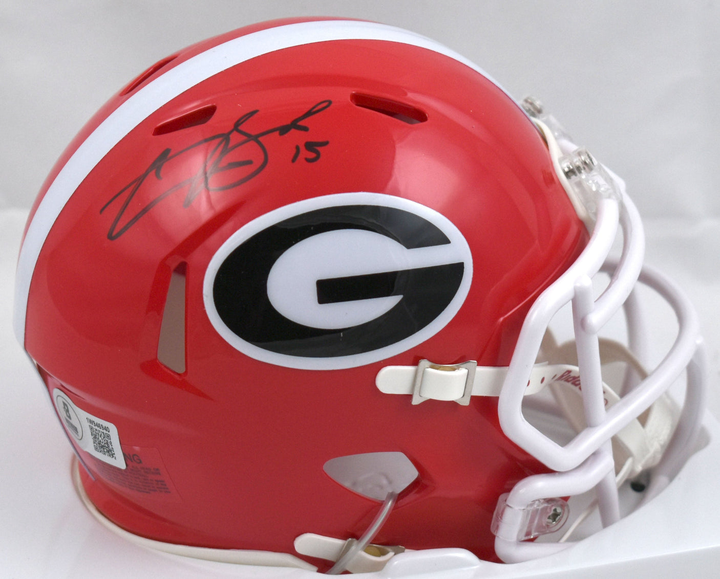 Carson Beck Autographed Georgia Bulldogs Speed Mini Helmet - Beckett W Hologram