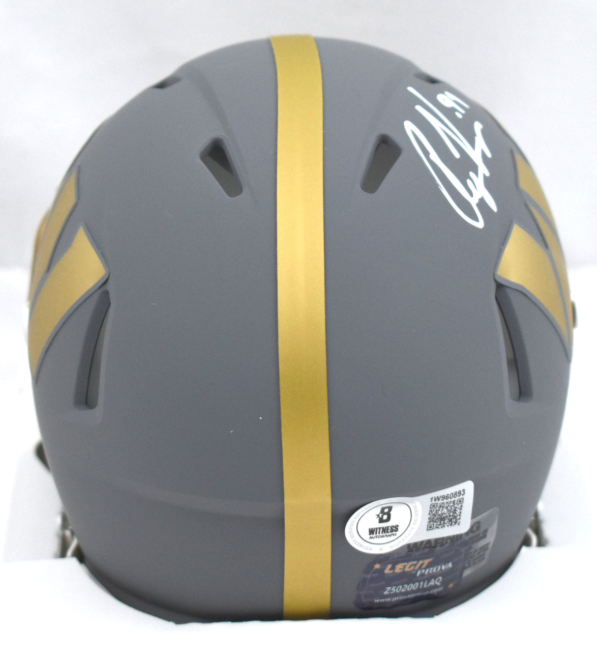 Ryan Kerrigan Autographed Commanders Slate Speed Mini Helmet - Beckett W Holo