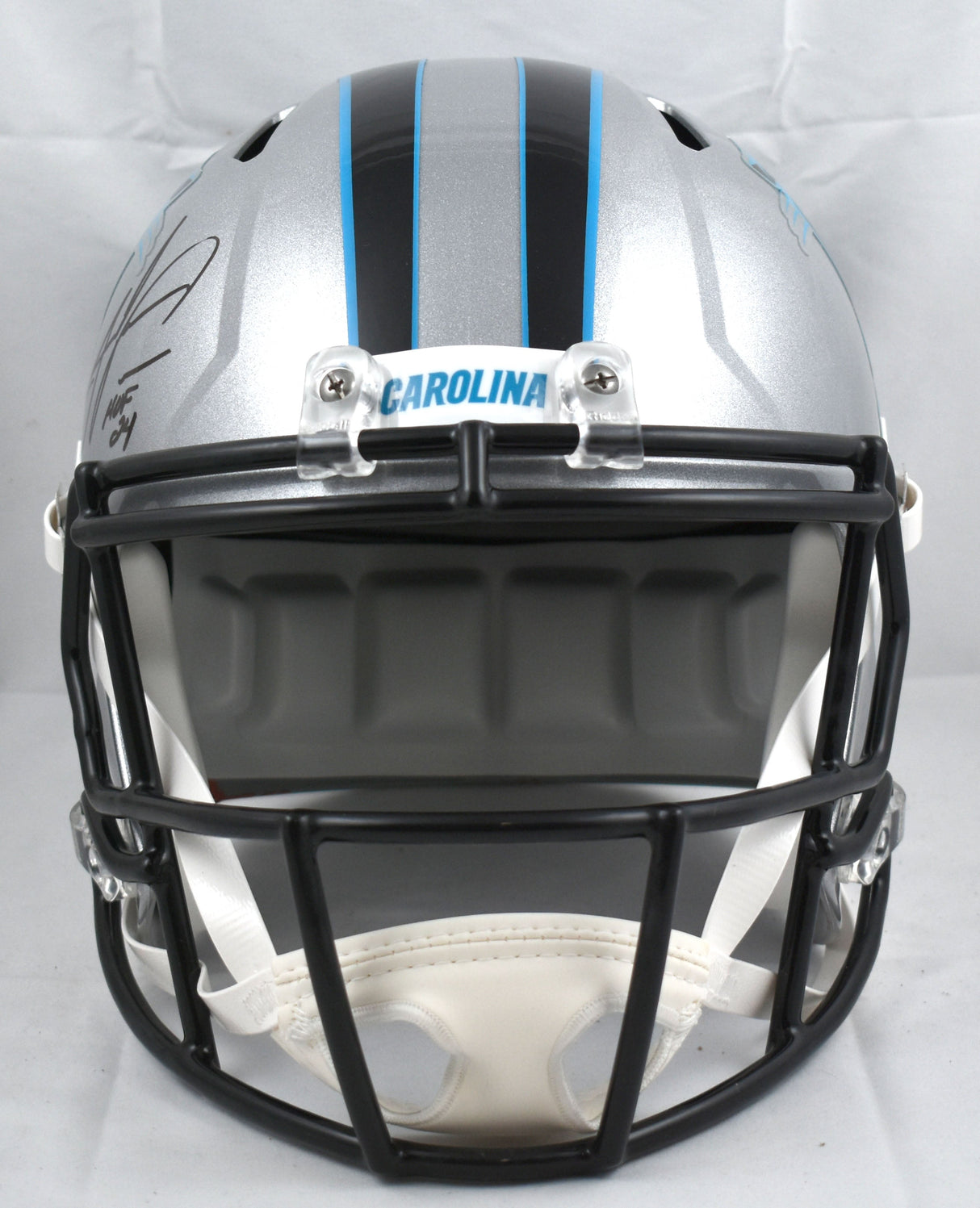 Julius Peppers Signed Carolina Panthers F/S Speed Helmet w/ HOF - Beckett W Holo