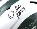 Darrelle Revis Autographed New York Jets 98-18 F/S Speed Helmet- Beckett W Holo