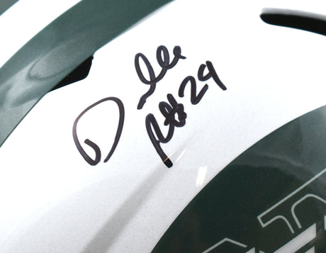 Darrelle Revis Autographed New York Jets 98-18 F/S Speed Helmet- Beckett W Holo