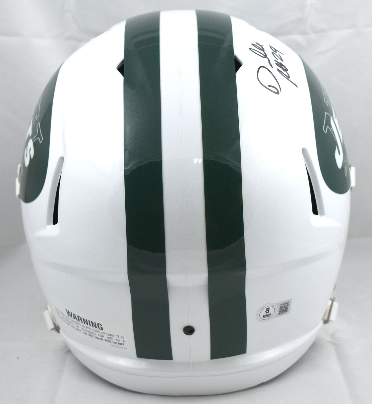 Darrelle Revis Autographed New York Jets 98-18 F/S Speed Helmet- Beckett W Holo