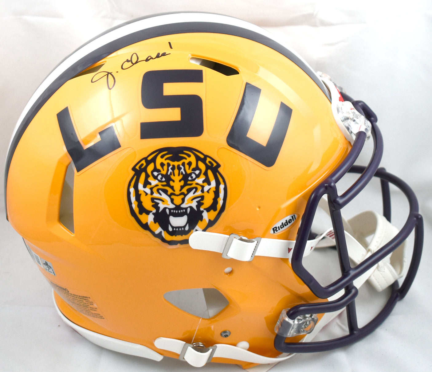 Ja'Marr Chase Autographed LSU Tigers F/S Authentic Helmet- Beckett W Hologram