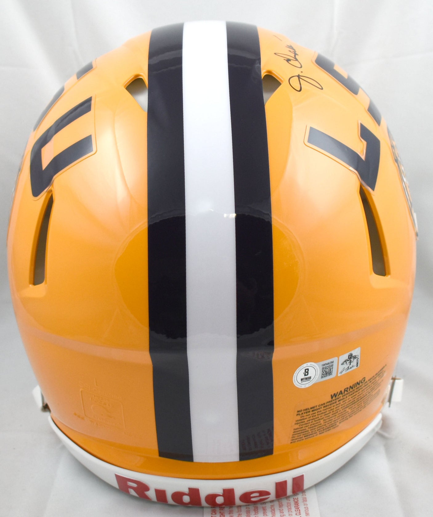 Ja'Marr Chase Autographed LSU Tigers F/S Authentic Helmet- Beckett W Hologram