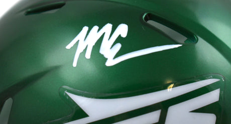 Malachi Corley Autographed New York Jets Speed Mini Helmet - Beckett W Hologram