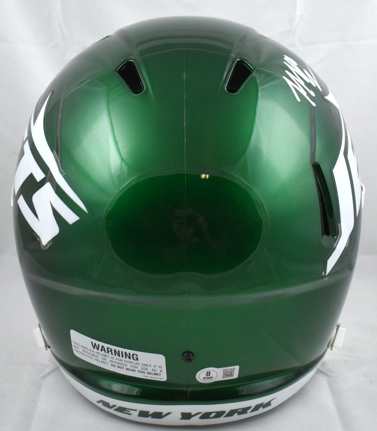 Malachi Corley Autographed New York Jets F/S Speed Helmet - Beckett W Hologram