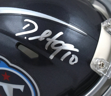 DeAndre Hopkins Autographed Tennessee Titans Speed Mini Helmet - Beckett W Holo