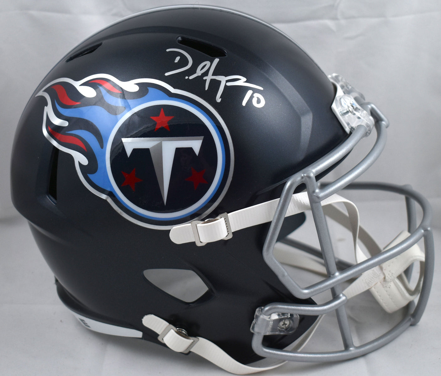 DeAndre Hopkins Autographed Tennessee Titans F/S Speed Helmet - Beckett W Holo