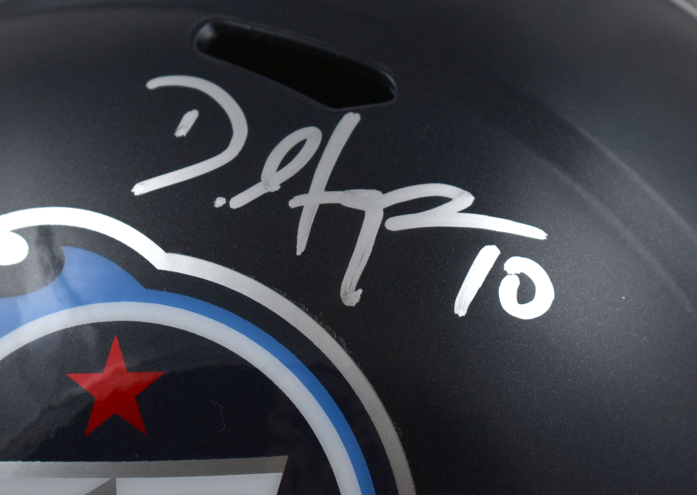 DeAndre Hopkins Autographed Tennessee Titans F/S Speed Helmet - Beckett W Holo