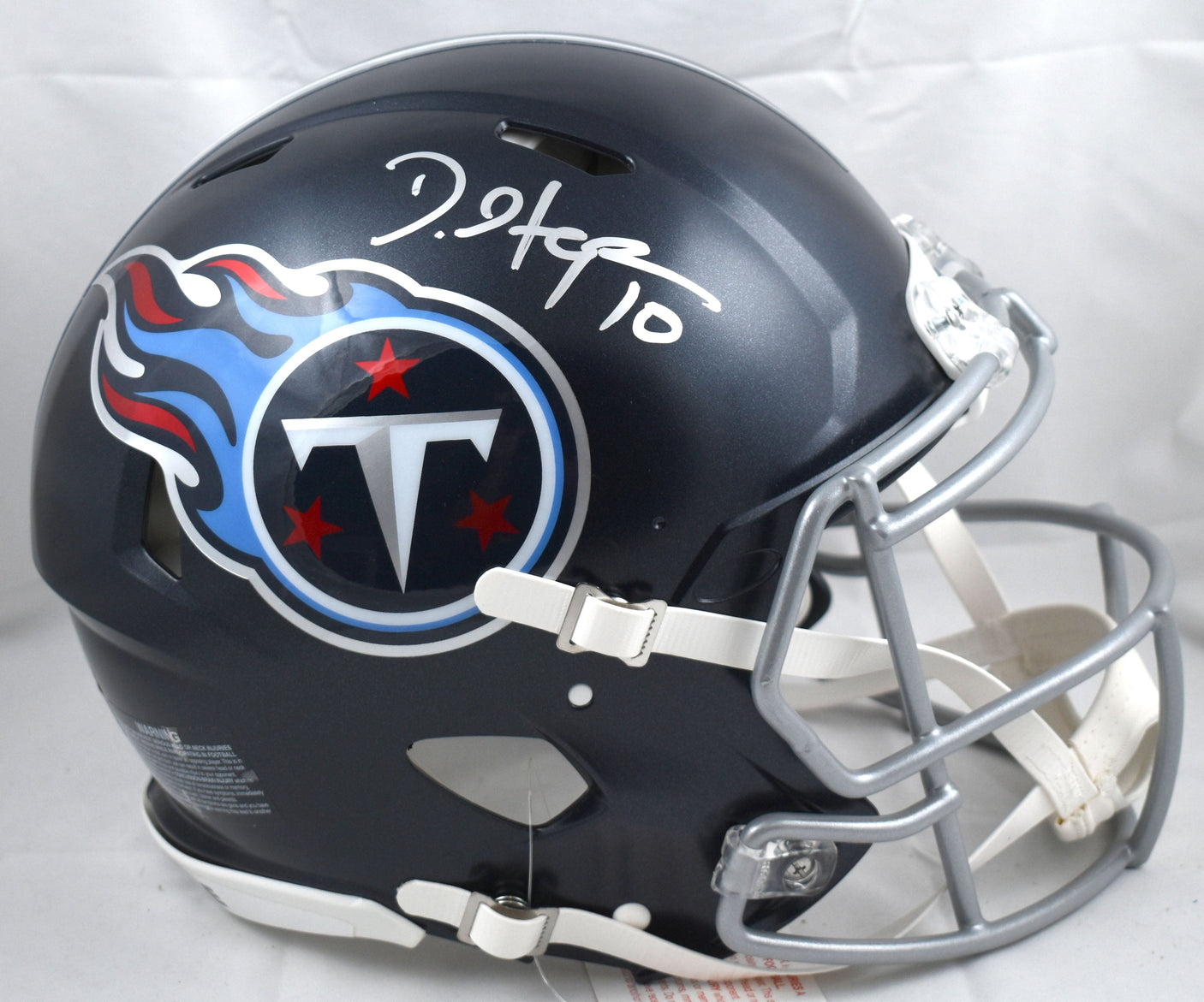 DeAndre Hopkins Autographed Titans F/S Speed Authentic Helmet - Beckett W Holo