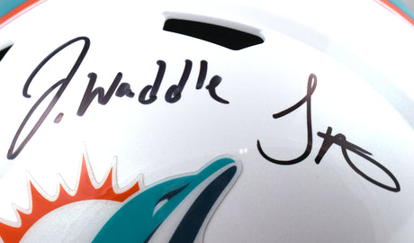 Beckham Jr. Waddle Tyreek Hill Signed Dolphins F/S Speed Helmet - Beckett W Holo